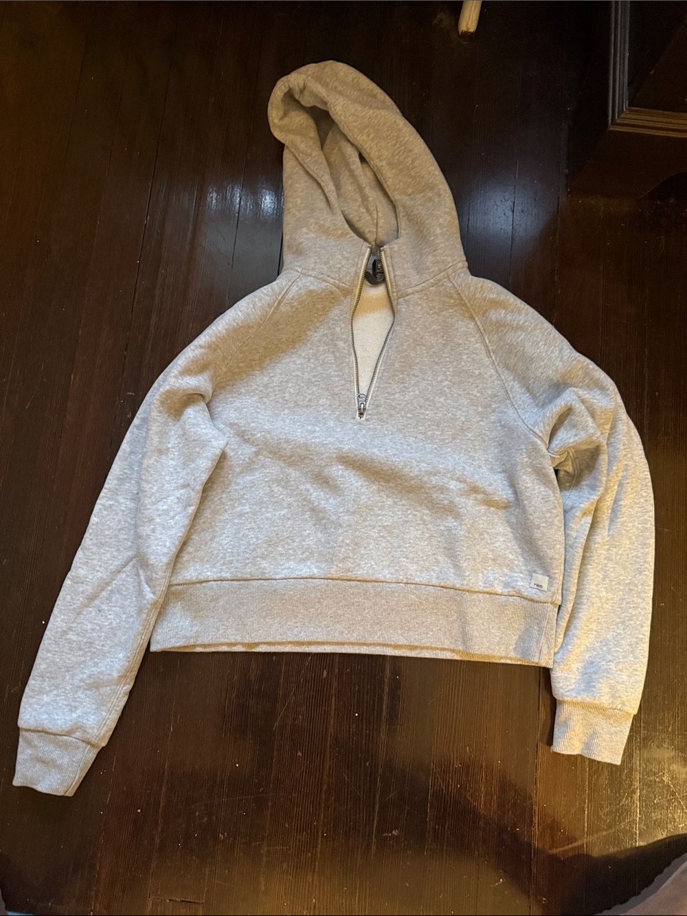 Vuori Heather Gray Quarter-Zip Hoodie